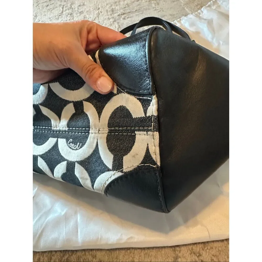 Coach OP Signature Shoulder Purse Tote